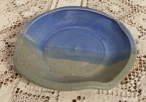 Hand Crafted Studio Pottery Large Saucer Signed by Britt 7 1/2" Diameter
